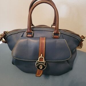 Dooney & Bourke Blue Leather Satchel